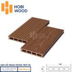 Sàn gỗ nhựa ngoài trời vân 2D HobiWood (Oak Brown)