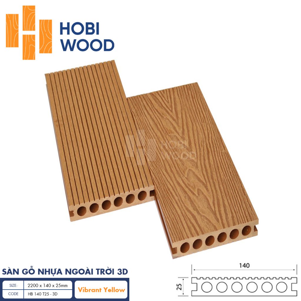 Sàn gỗ nhựa ngoài trời HobiWood 3D