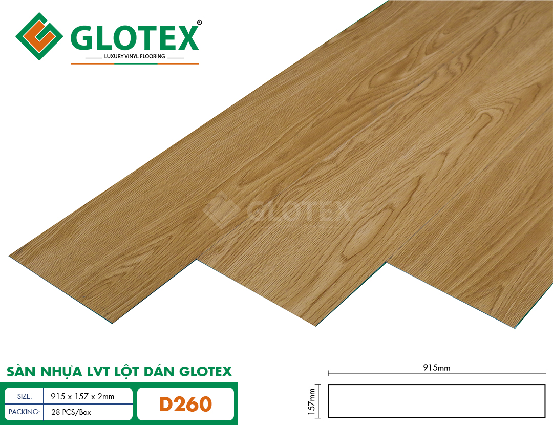 Sàn nhựa LVT lột dán Glotex - D260