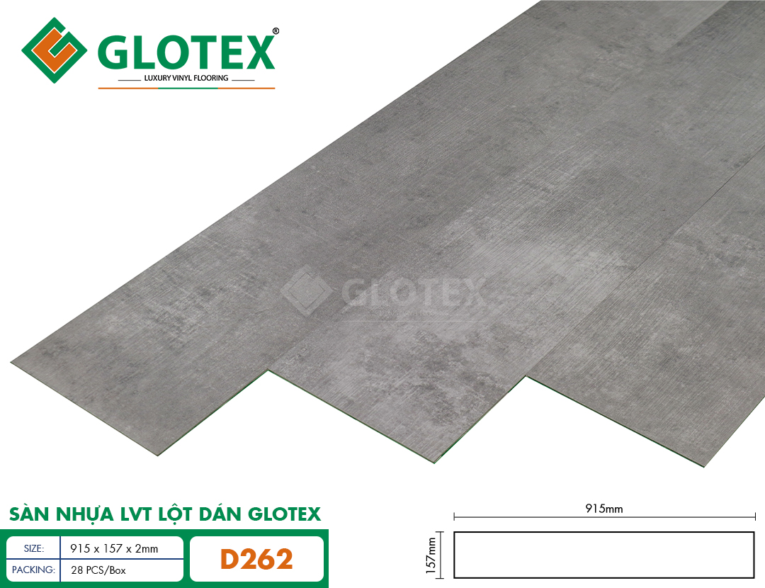 Sàn nhựa LVT lột dán Glotex – D262