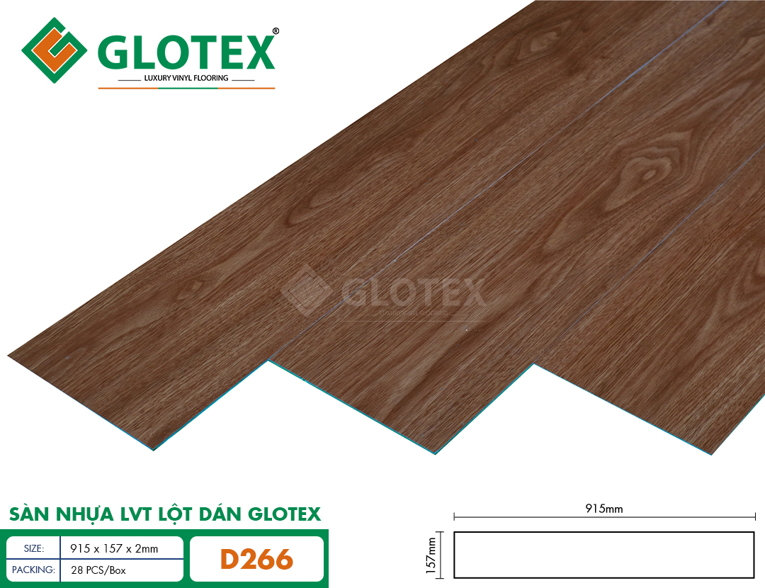 Sàn nhựa LVT lột dán Glotex – D266