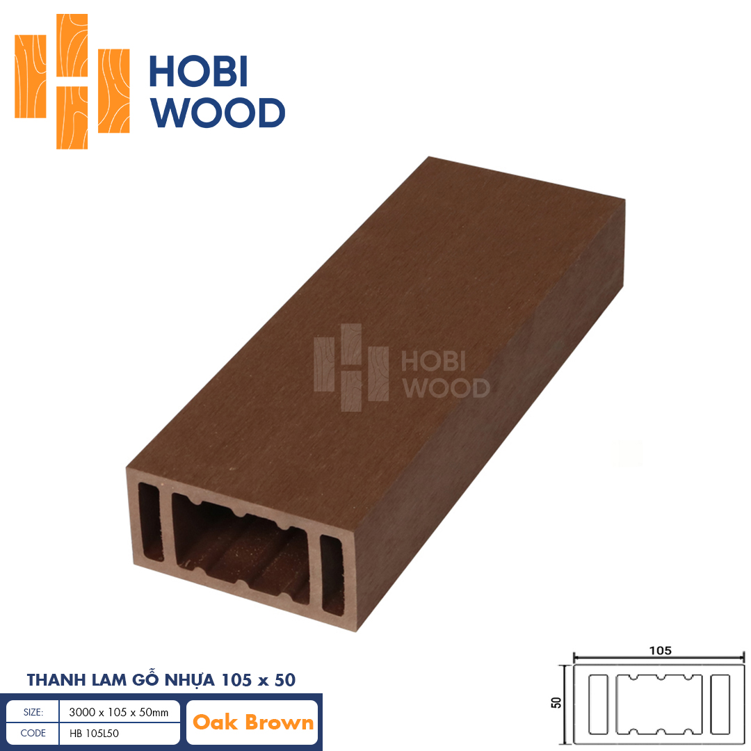Thanh lam gỗ nhựa HobiWood HB105L50