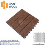 Vỉ gỗ nhựa ngoài trời vân 3D - HB 300V300 (Oak Brown)